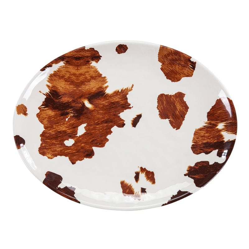 Elsa Cowhide 14 Piece Melamine Dinnerware Set