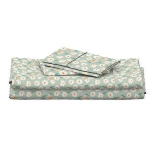 Daisy Print Cotton Sheet Set