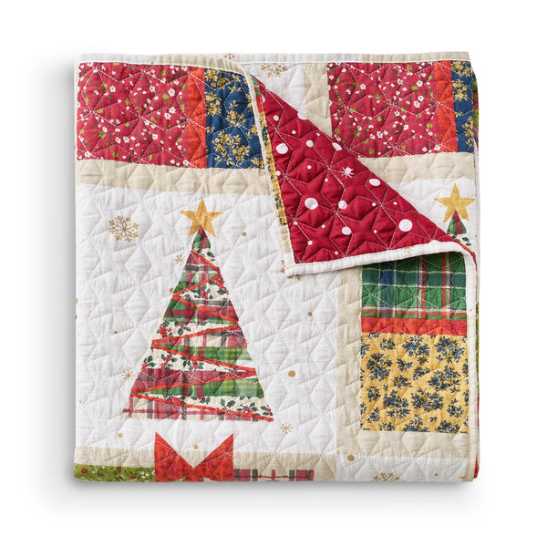 Deck the Halls Throw Blanket - Retro Barn Country Linens