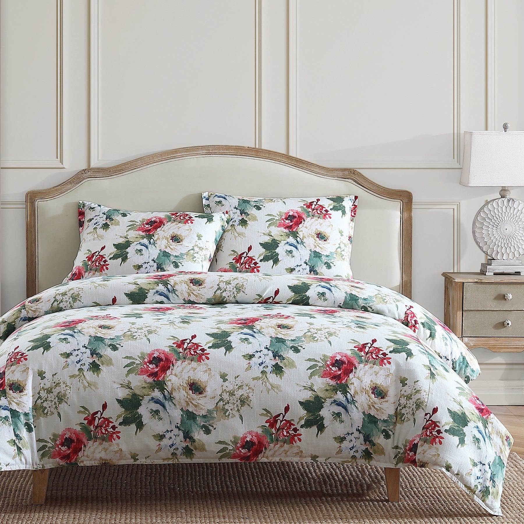 Peony Washed Linen Comforter Set