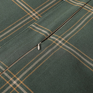 Green Windowpane Plaid Euro Sham