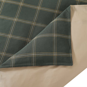 Green Windowpane Plaid Comforter/ Duvet Cover Set