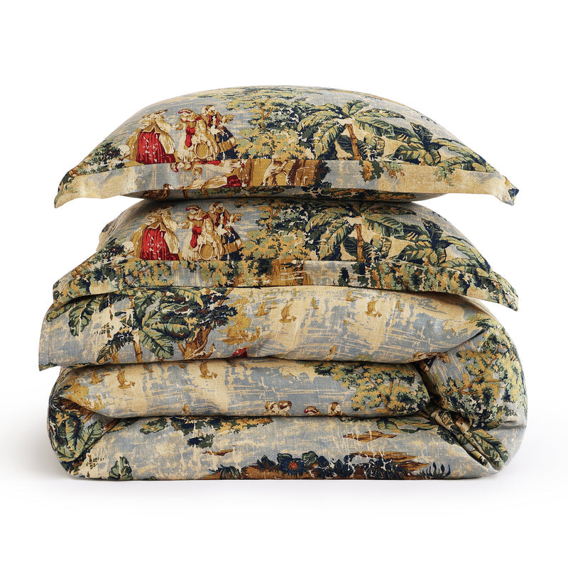 Provence Washable Linen Blend Comforter/ Duvet Cover Set
