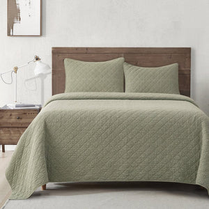 Stonewashed Cotton Gauze Quilt Set