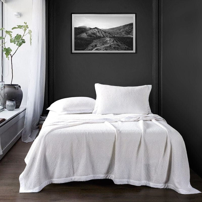 Waffle Weave Cotton Coverlet