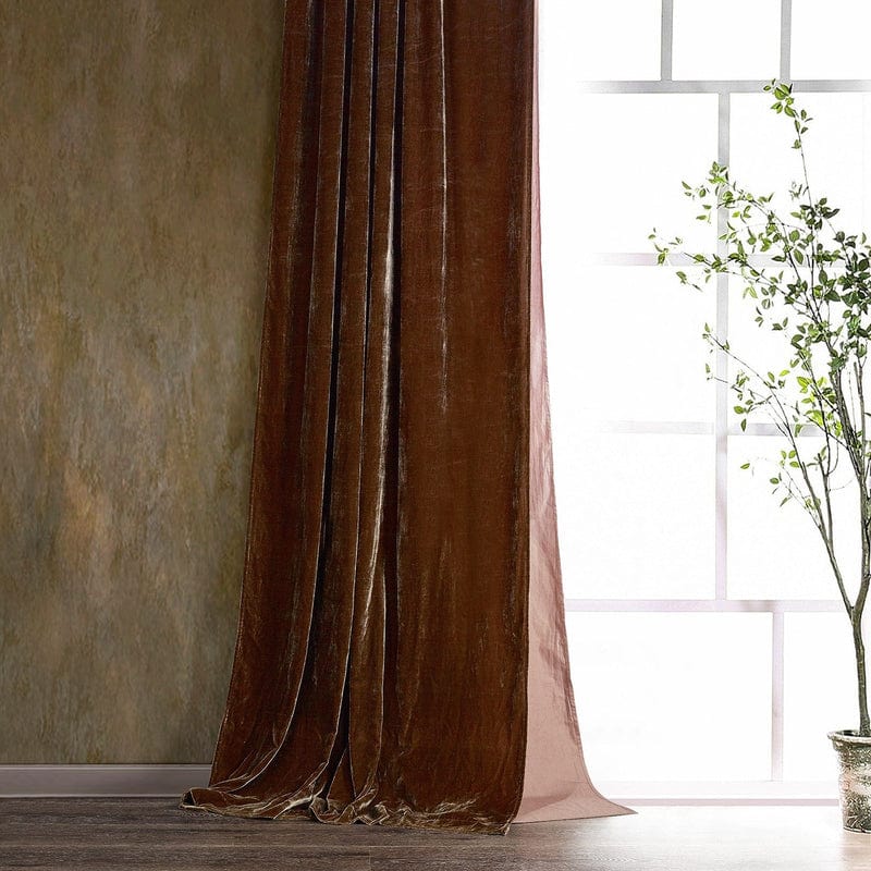 Stella Faux Silk Velvet 108" Curtain Panel