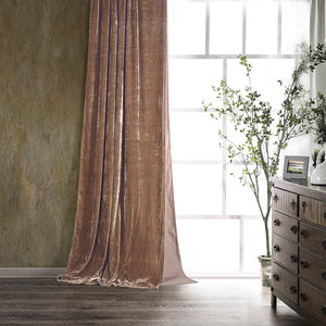 Stella Faux Silk Velvet 108" Curtain Panel