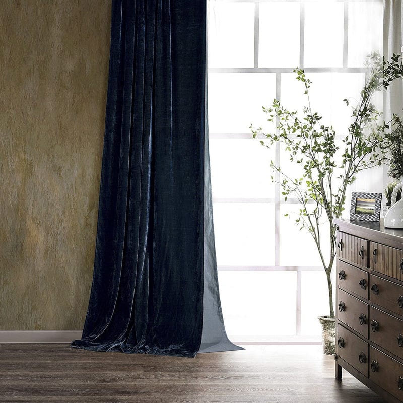 Stella Faux Silk Velvet 108" Curtain Panel