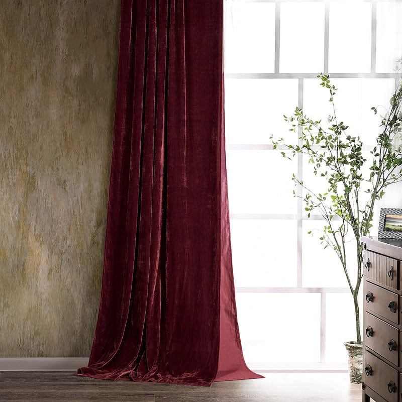 Stella Faux Silk Velvet 108" Curtain Panel