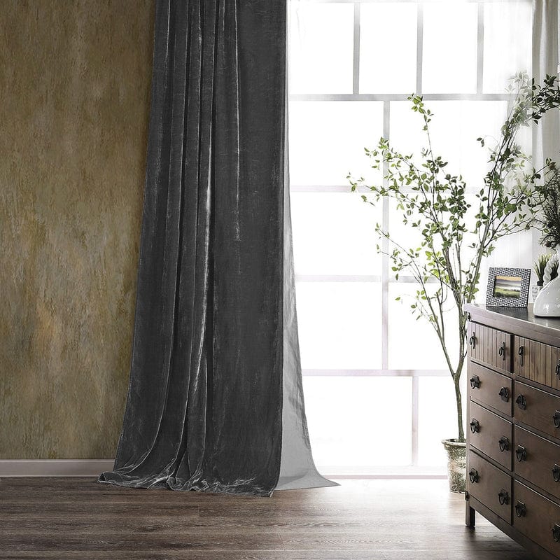 Stella Faux Silk Velvet 108" Curtain Panel