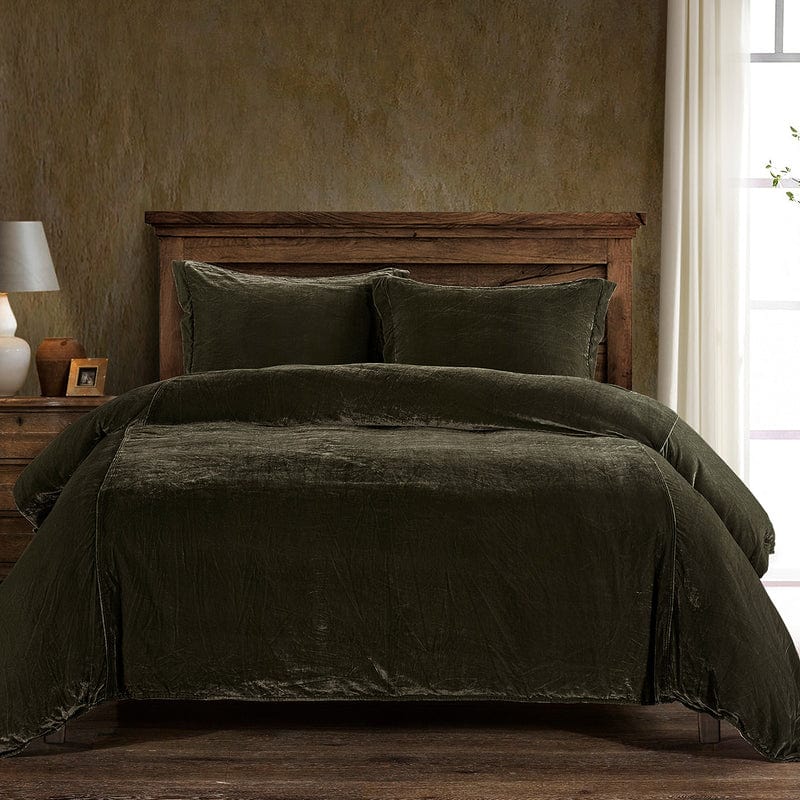 Stella Duvet Cover Set Fern Green