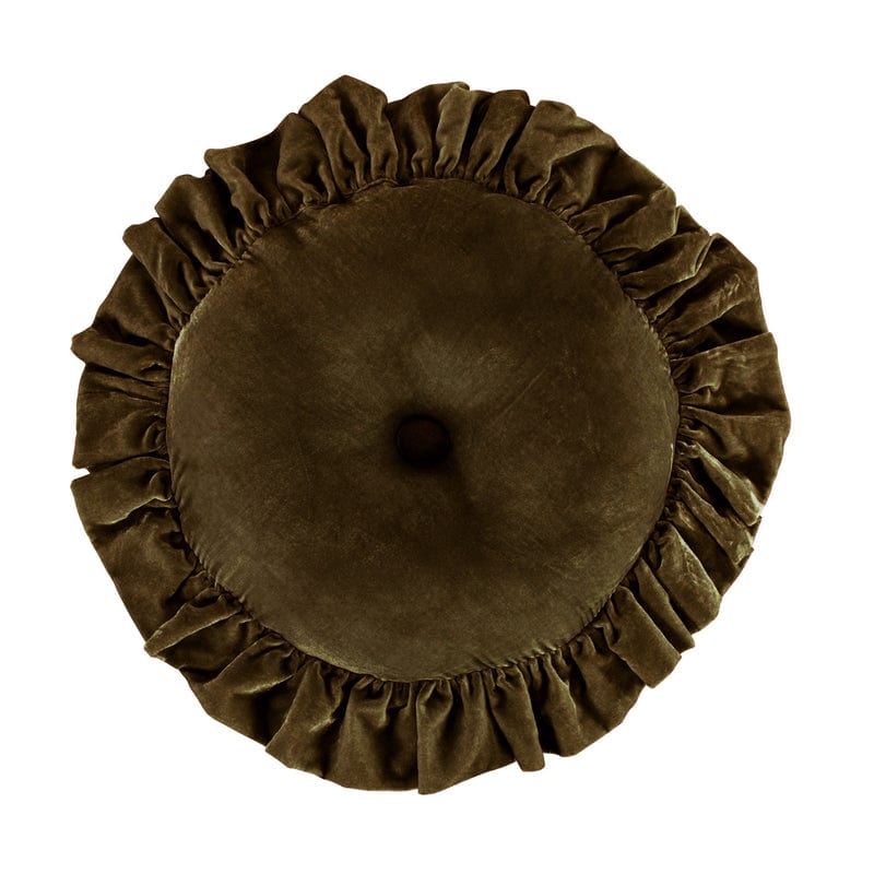 Stella Round Ruffled Pillow