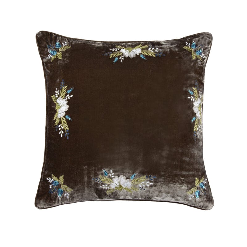 Stella Western Floral Embroidered Square Pillow