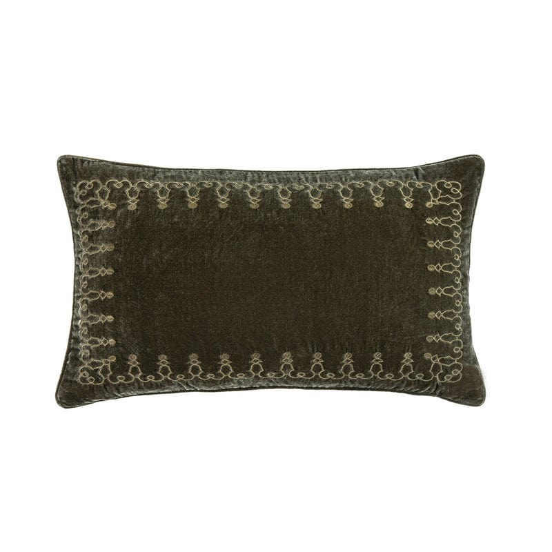 Stella Embroidered Lumbar Pillow