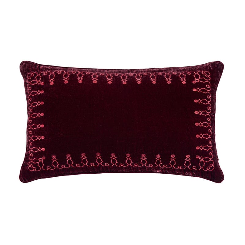 Stella Embroidered Lumbar Pillow