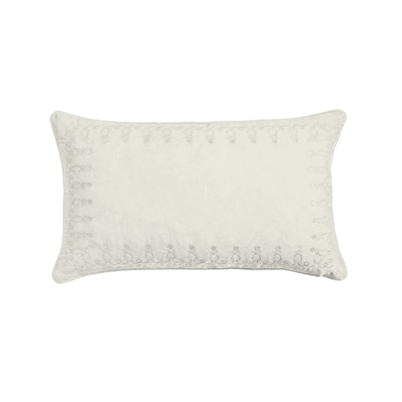 Stella Embroidered Lumbar Pillow