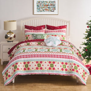 Fair Isle Snow Quilt Set