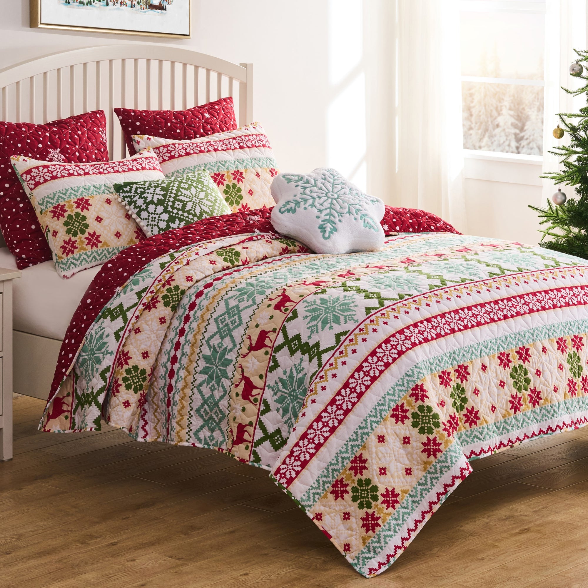 Fair Isle Snow Quilt Set