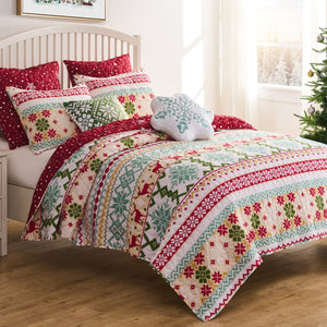 Fair Isle Snow Quilt Set