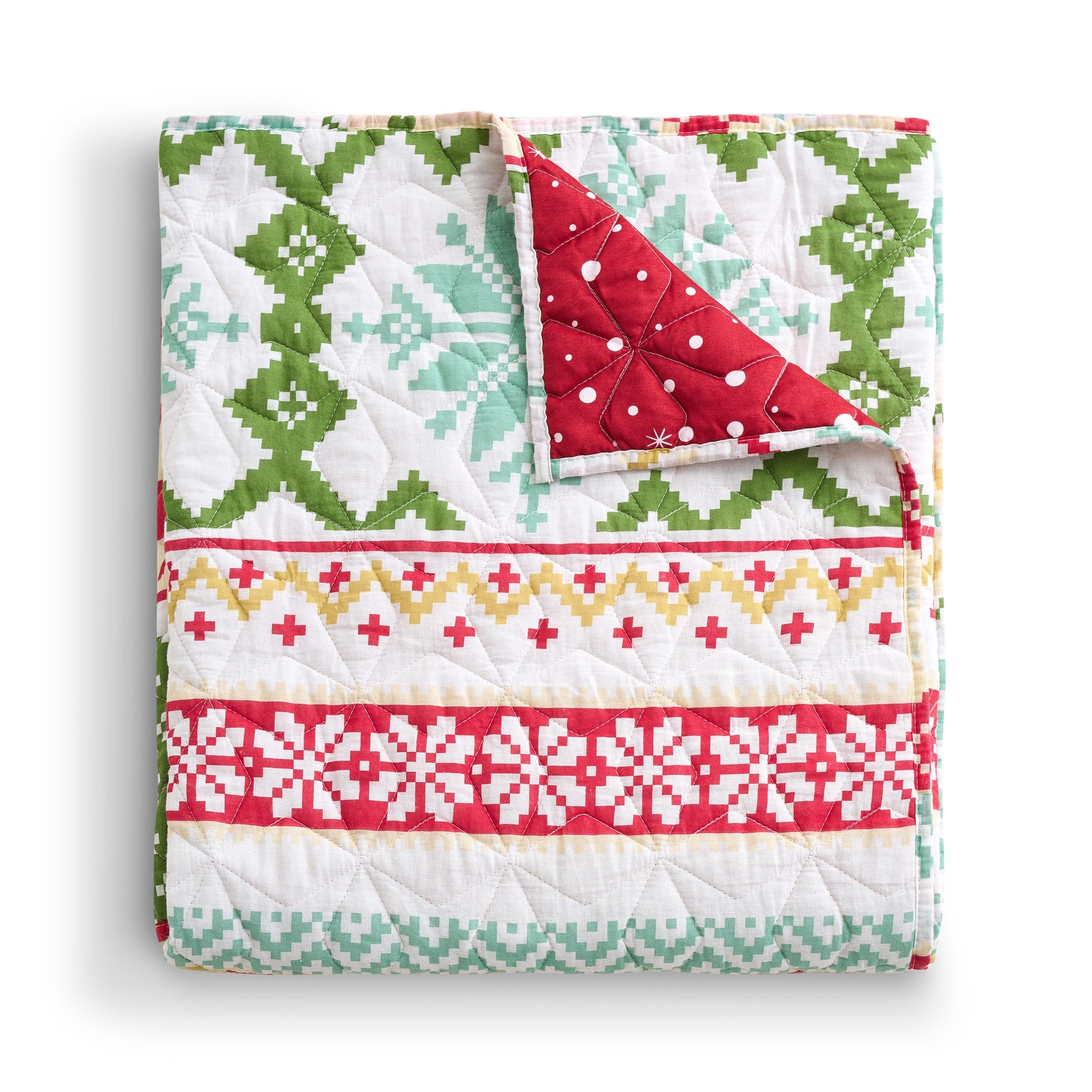 Fair Isle Snow Throw Blanket