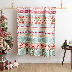 Fair Isle Snow Throw Blanket
