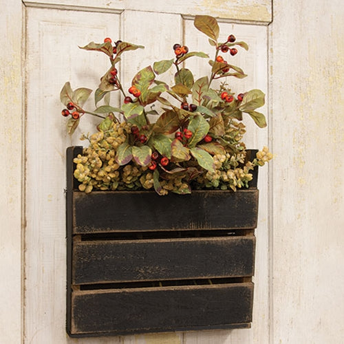 Rustic Wood Slat Wall Bin