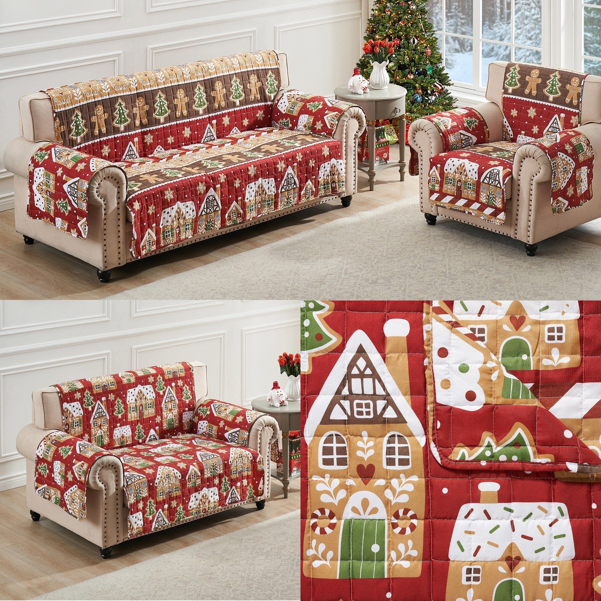 Gingerbread Lane Armchair Cover