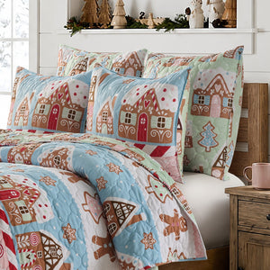 Gingerbread Lane Pastel Pillow Sham