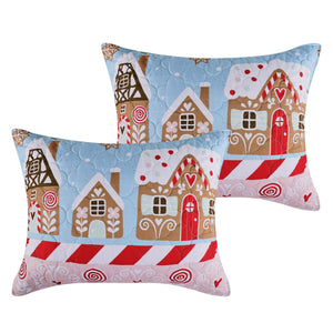 Gingerbread Lane Pastel Quilt Set