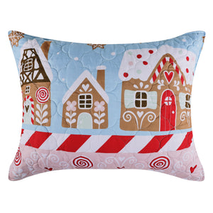 Gingerbread Lane Pastel Pillow Sham