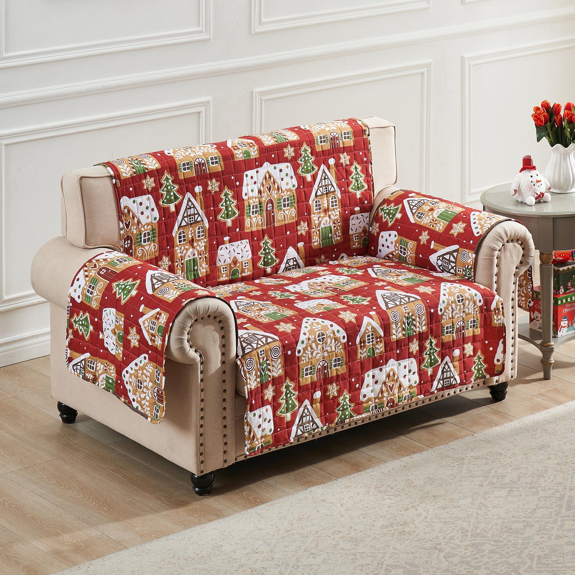 Gingerbread Lane Loveseat Cover