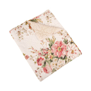 Grace Floral Quilted Throw