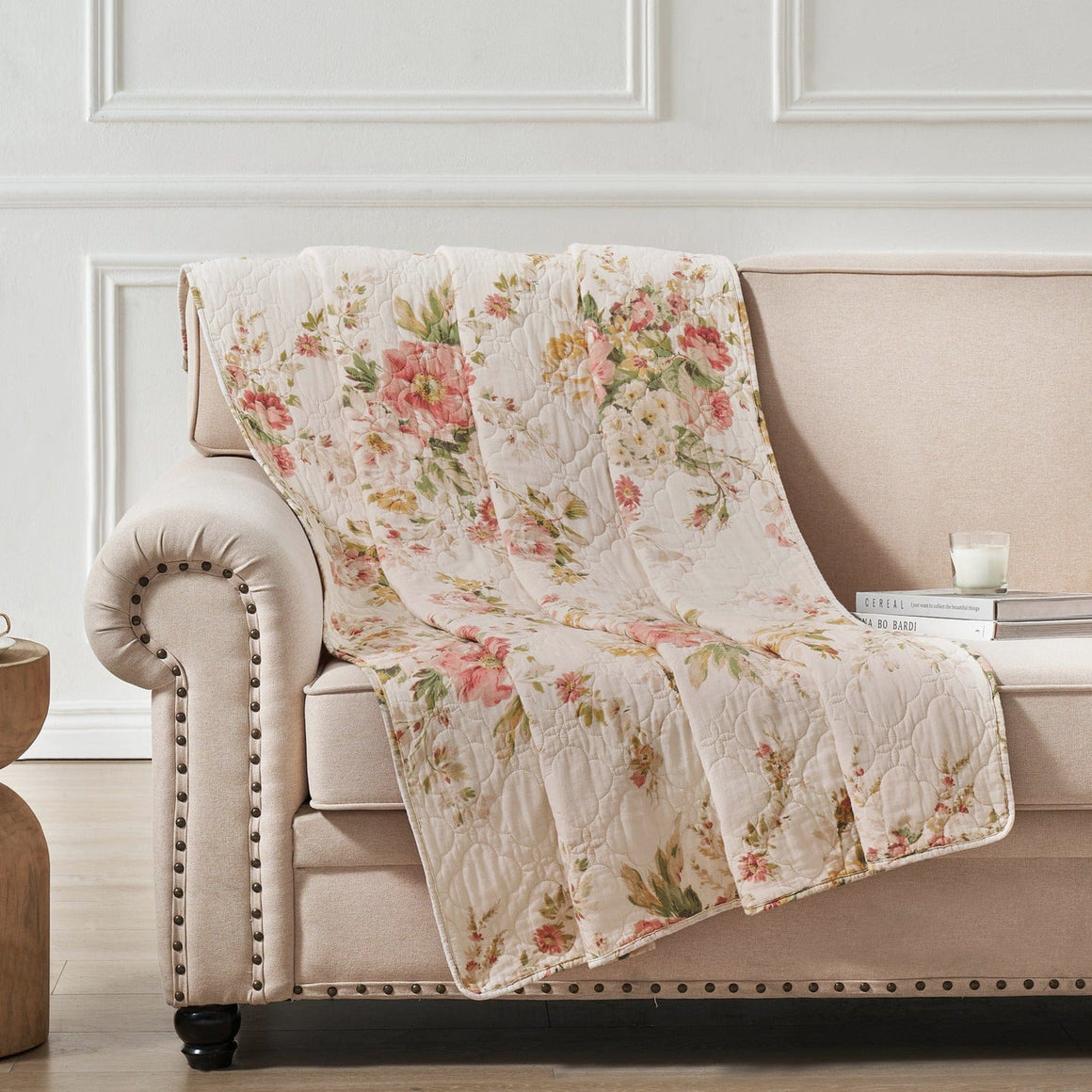 Grace Floral Quilted Throw