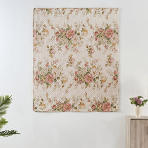 Grace Floral Quilted Throw