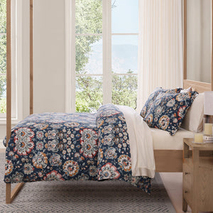 Derby Washable Linen Blend Comforter/ Duvet Cover Set