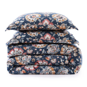 Derby Washable Linen Blend Comforter/ Duvet Cover Set
