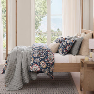 Derby Washable Linen Blend Comforter/ Duvet Cover Set