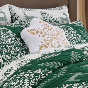 White Snowflake Decorative Pillow