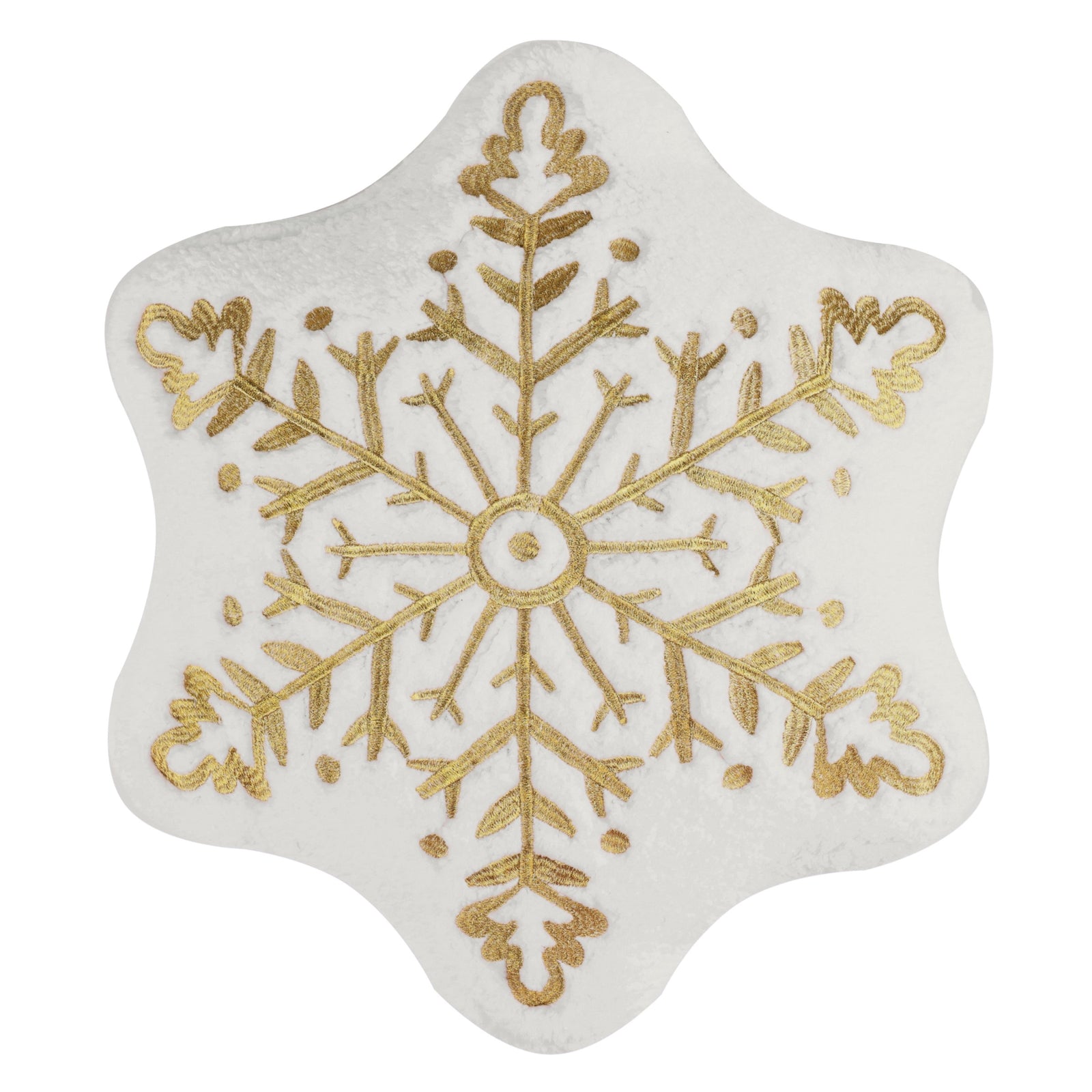 White Snowflake Decorative Pillow