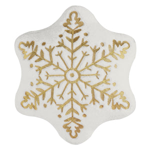 White Snowflake Decorative Pillow