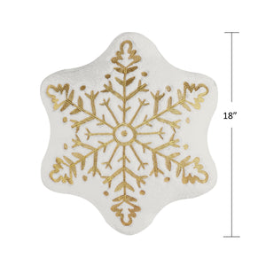 White Snowflake Decorative Pillow