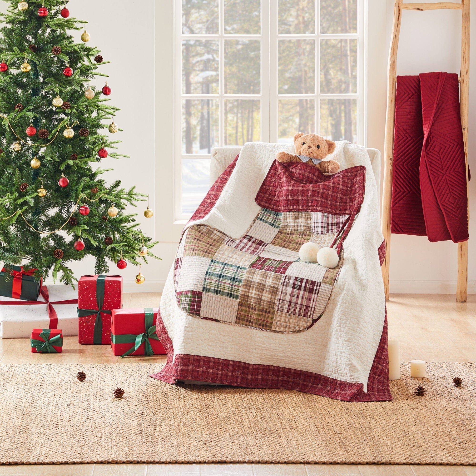 Jolly Stocking Christmas Throw