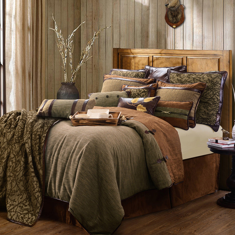 Highland Lodge Faux Leather Lumbar Pillow
