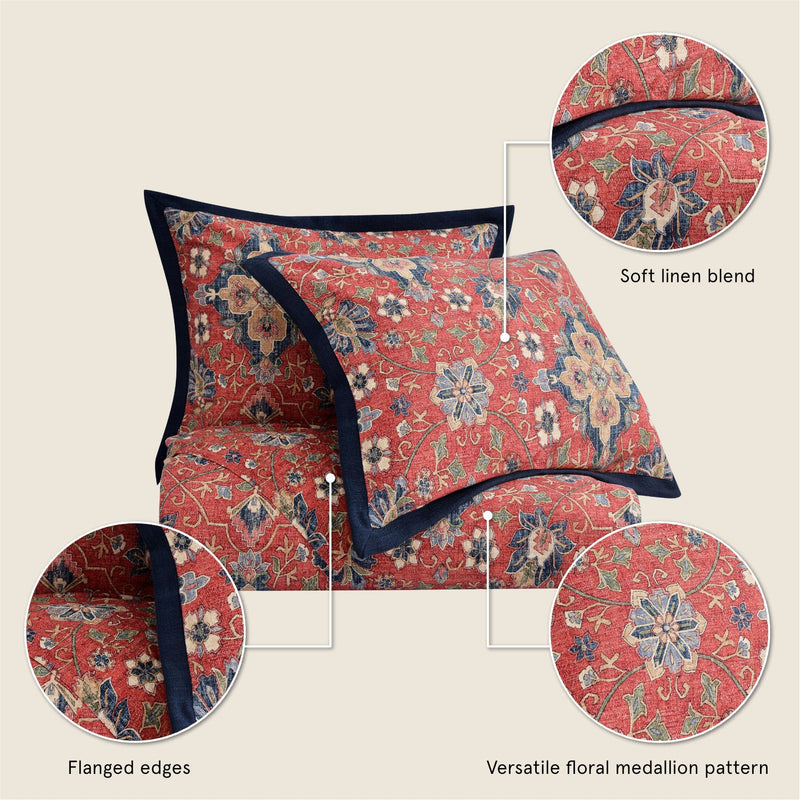 Melinda Washable Linen Blend Comforter/ Duvet Cover Set