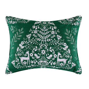 Noella Green Matelasse Pillow Sham