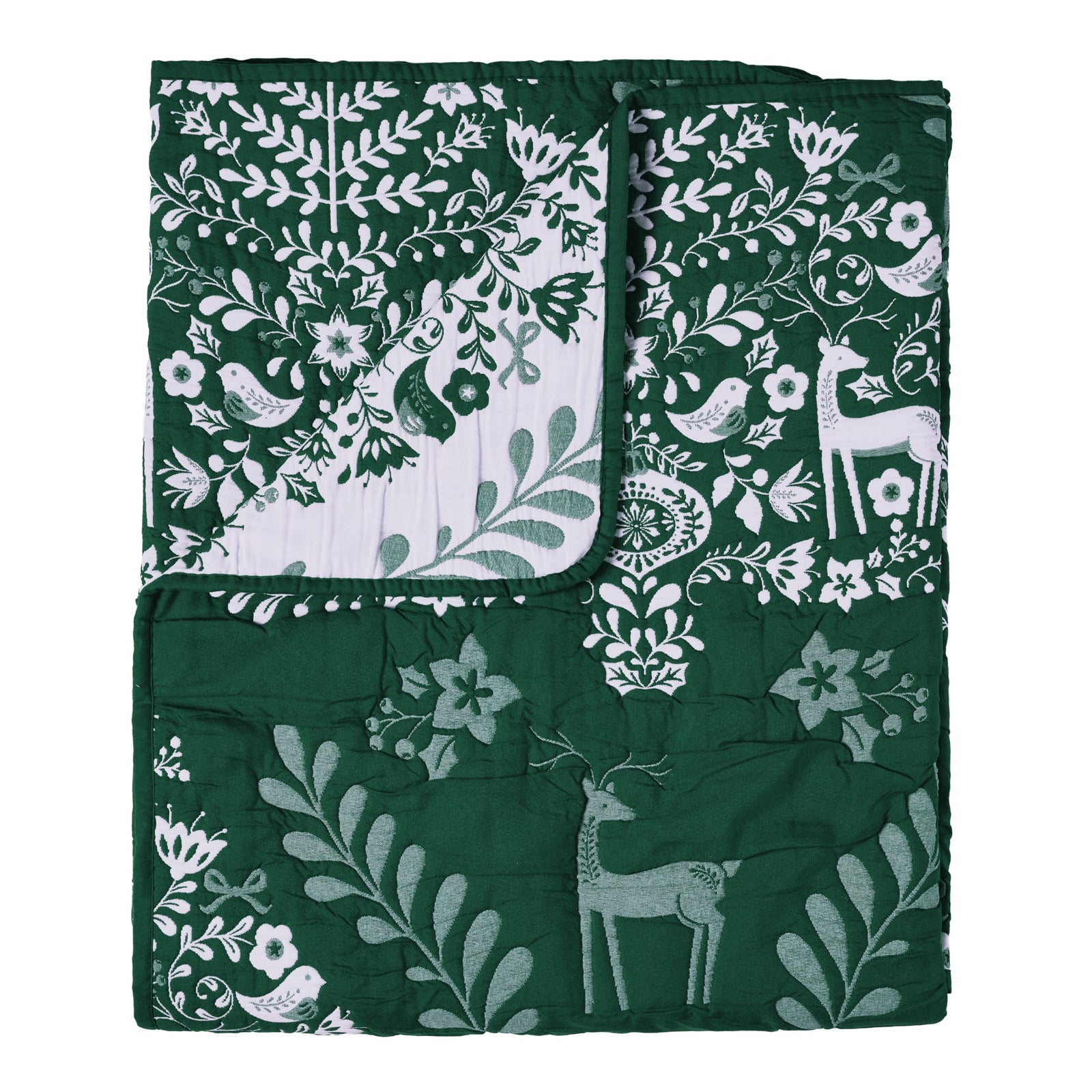 Noella Green Matelasse Throw