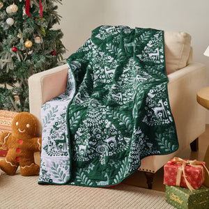 Noella Green Matelasse Throw