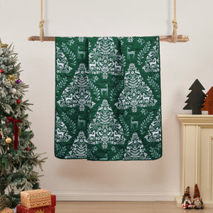 Noella Green Matelasse Throw