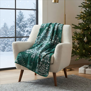 Noella Green Matelasse Throw