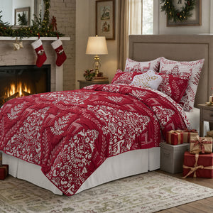 Noella Red Matelasse Coverlet Set